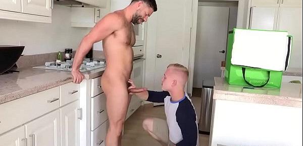  GayForced.com - Pervy Daddy Fucks Delivery Young Guy